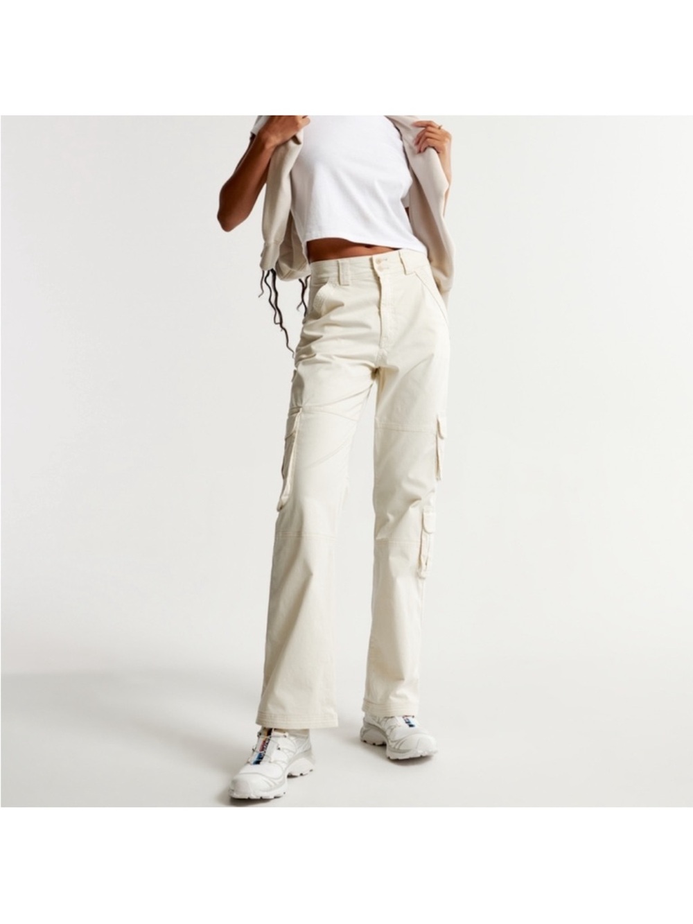 Abercrombie & Fitch Cream Cargo Pants